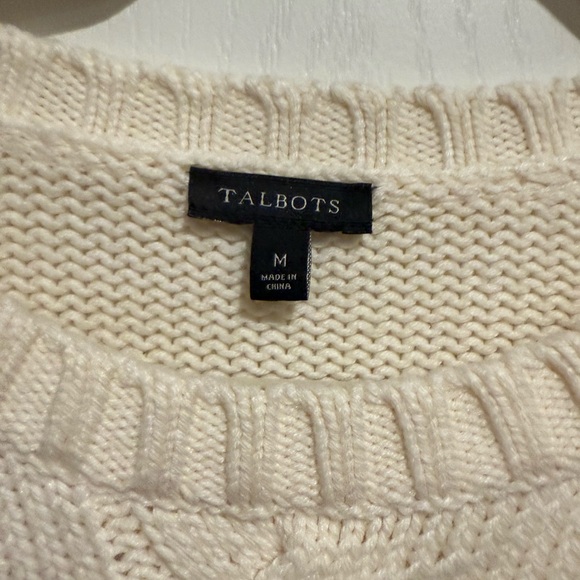 Talbots Ivory Cable Knit Sweater - Picture 2 of 6